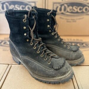 WESCO Jobmaster "WJ CLASSIC" Black Roughout Size 8
